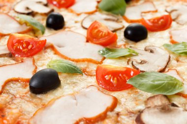 Mantar ve sebze pizza