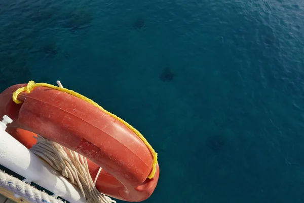 Orange Sea lifebuoy — Stock Photo, Image