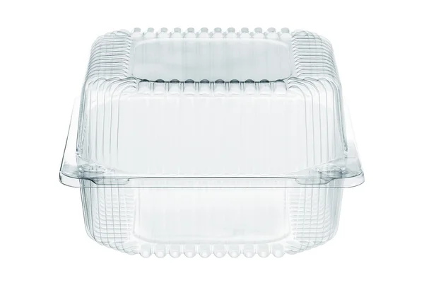 Lebensmittelverpackung aus Kunststoff isoliert auf weißem Hintergrund — Stockfoto
