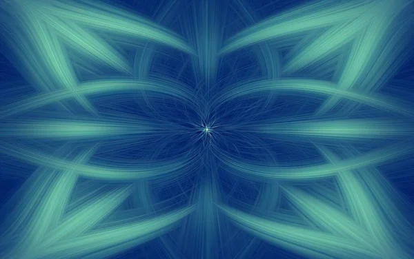 Geometrisches Türkisfarbenes Muster Hintergrund Fraktales Aquamarin Kaleidoskop Azurblau — Stockfoto