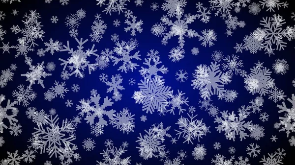 Fond Noël Bleu Illustration Neige Noël Saison Vectorielle — Image vectorielle
