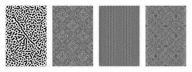 Vektör soyut biyolojik yayılma. siyah ve beyaz organik desen