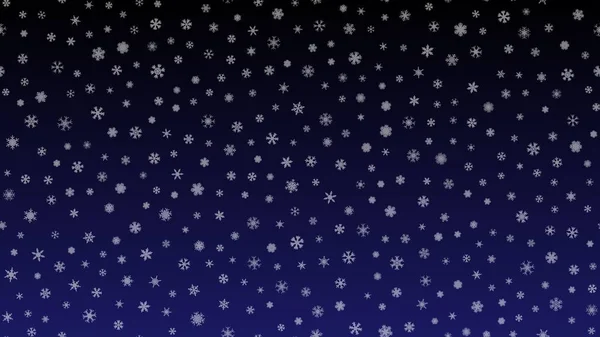 Azul Natal Fundo Neve Ilustração Xmas Floco Caril — Vetor de Stock