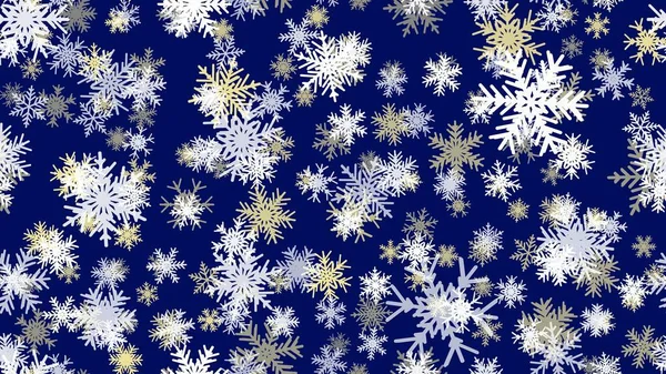 Azul Sem Costura Natal Fundo Neve Ilustração Xmas Floco Neve —  Vetores de Stock