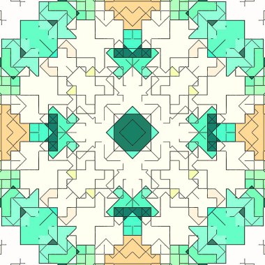 Mozaik soyut arkaplan deseni arkaplan boyalı pencere, duvar kağıdı geometriği.