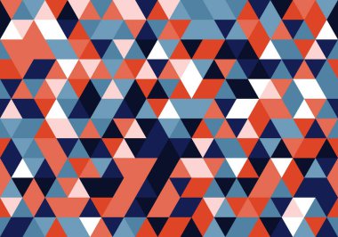 Çoklu Renkli Üçgen tekrar desenli tasarım dekorasyonu. soyut dikişsiz