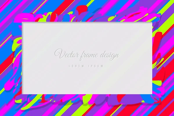 Marco Fondo Onda Arte Abstracto Futurista Decoración Ilustración — Vector de stock