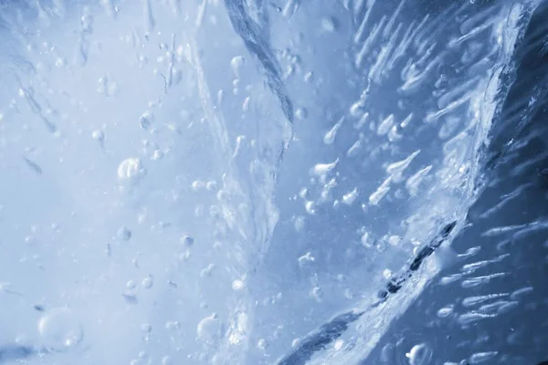 氷の質感の背景冷たいマクロ — ストック写真