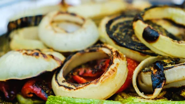 Onion Closeup Grilled Food Roasted Summer — Stock Photo, Image
