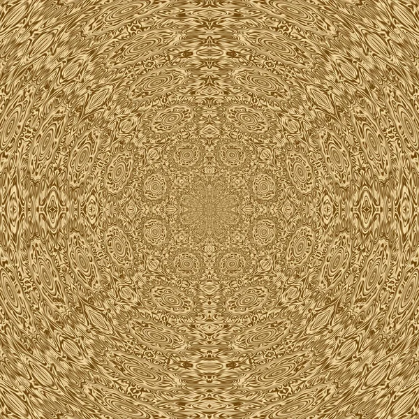 黄金の対称性パターンと幾何学抽象的な黄金のデザイン — ストック写真