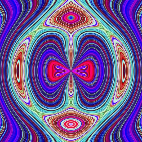 Psychedelic Symmetry Abstract Pattern Hypnotic Background Texture Creative Illustration — Stock Photo, Image