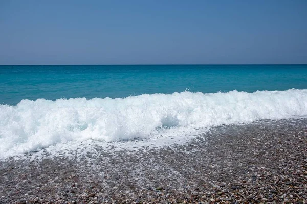 Océano Ola Con Spray Mar Verano Ambiente Tropical —  Fotos de Stock