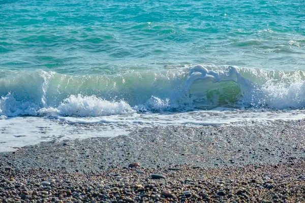 Onda Oceânica Com Spray Verão Marinho Reflexão — Fotografia de Stock