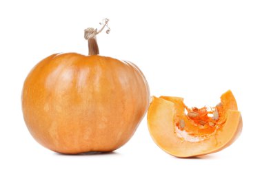 Studio shot of a nice pumpkin isolated on white clipart