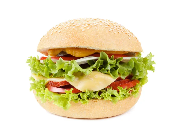 Burger z wołowiny i warzyw — Zdjęcie stockowe