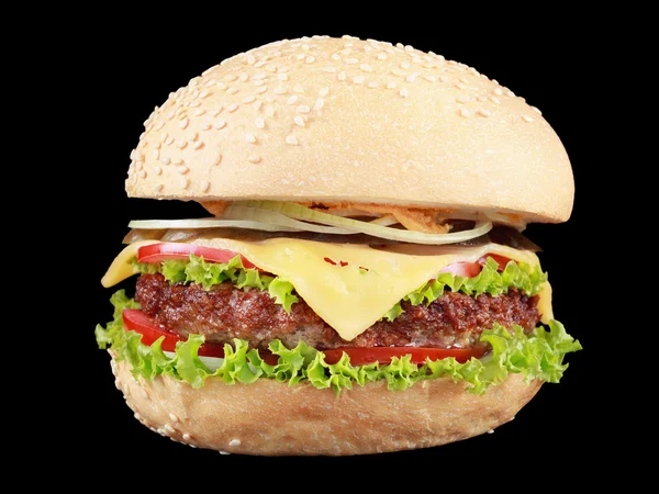 Burger με μοσχάρι & λαχανικά — Φωτογραφία Αρχείου