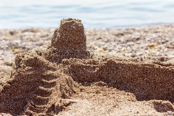 Άμμος κάστρο στην παραλία — Φωτογραφία Αρχείου