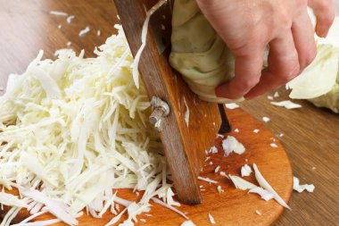 Kıyılmış taze Beyaz lahana yemek