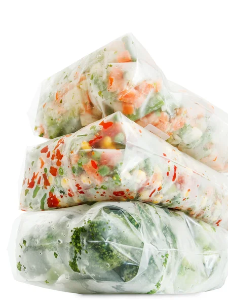 氷と一緒に冷凍野菜 — ストック写真