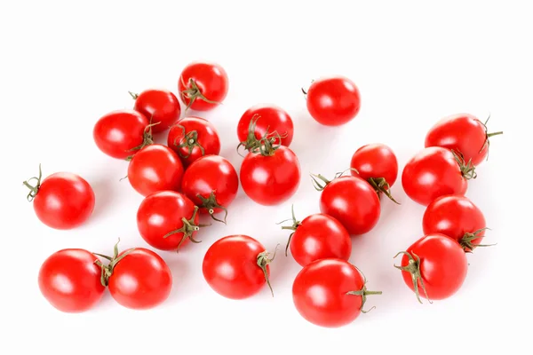 Ομάδα ώριμες ντομάτες κόκκινο πάνω σε άσπρο — Φωτογραφία Αρχείου