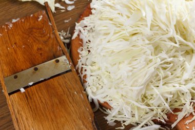 Kıyılmış taze Beyaz lahana yemek