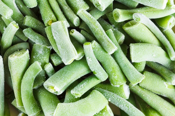 Frijoles verdes congelados fondo . —  Fotos de Stock