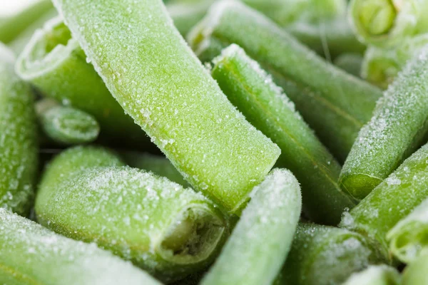 Frijoles verdes congelados fondo . — Foto de Stock