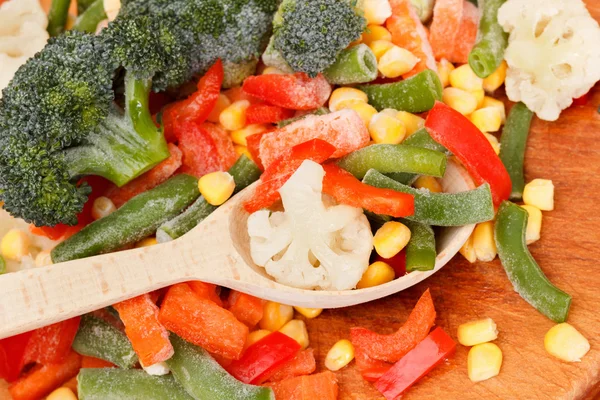 Bando de legumes congelados mistos — Fotografia de Stock