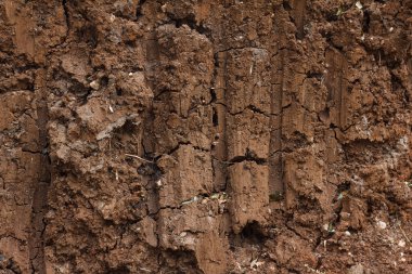 Kahverengi zemin toprak ekskavatör ve dozer bıçağı