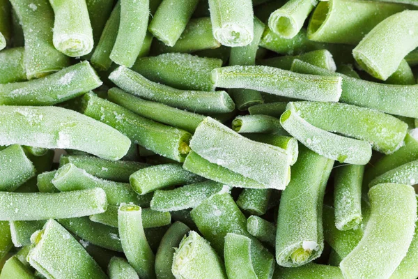 Frozen green beans background. Close-up studio. — Stock Photo, Image
