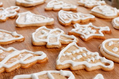 Noel çizim sır desen şenlikli gingerbread. 