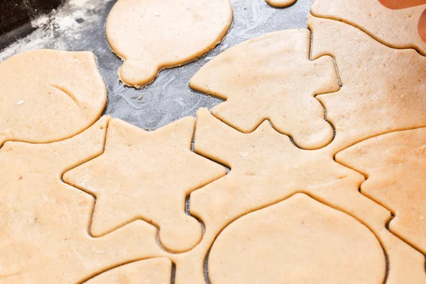 Galletas de jengibre caseras de Navidad — Foto de Stock