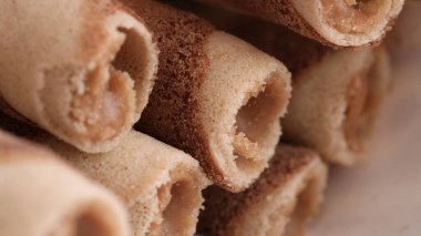 Fındık Kremalı Wafer Makro Fotoğraf