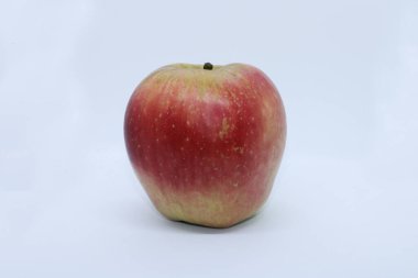 Doğal kırmızı elma makro fotoğrafı.