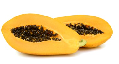papaya beyaz arkaplanda izole