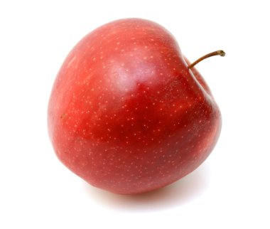 olgun kırmızı elma beyaz arkaplanda izole.