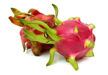 Beyaz arkaplanda Ejder Meyvesi izole