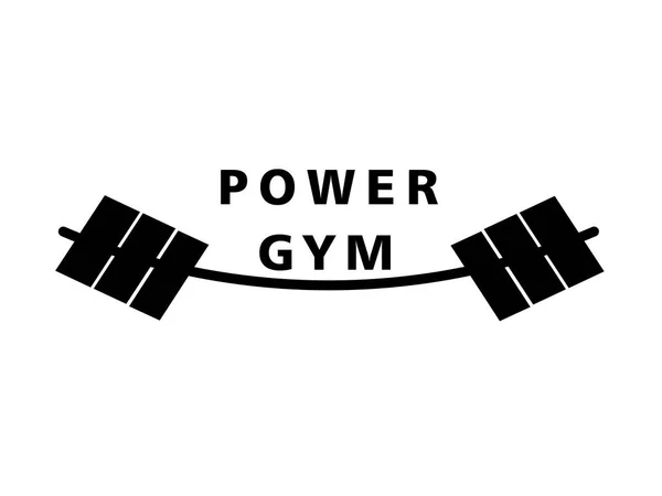 Power gym icon, fitness tool logo. Stock vector