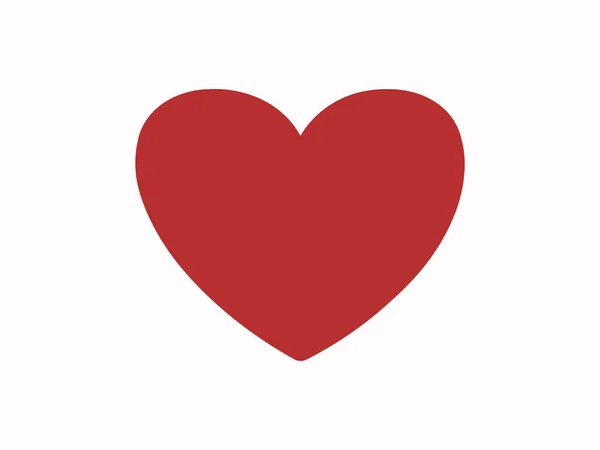 Corazón Rojo Icono Amor Diseño Plano Vector Stock Vector de stock
