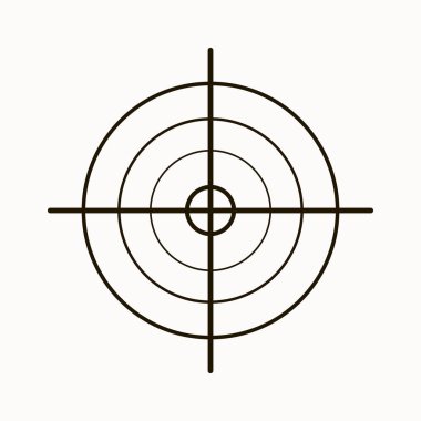 Basit siyah hedef. Vektör simgesi