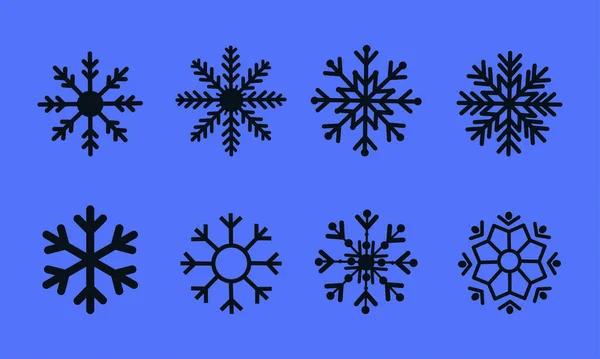 Kar Taneleri Noel dizayn vektörü. Her kar tanesinin farklı şekilleri ve boyutları vardır. Kış estetiğini ön plana çıkarırlar..