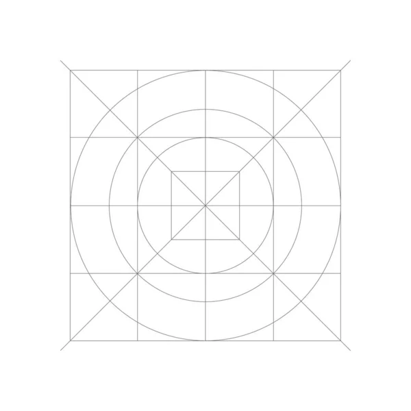 Grid design for layout planning and visual composition in graphic arts and architecture projects