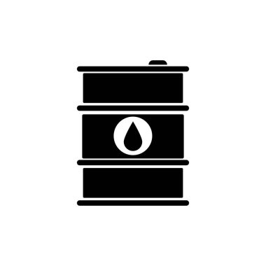 Petrol ürünleriyle dolu bir fıçı. Petrol ikonu, petrol ürünleri, yakıt