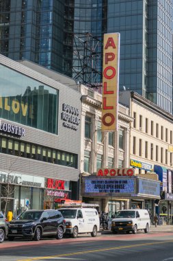 New York, Amerika Birleşik Devletleri, 30 Ocak 2020: Apollo Tiyatrosu, Harlem bölgesinde çok saygı duyulan ve tanınan bir gösteri mekanıdır..