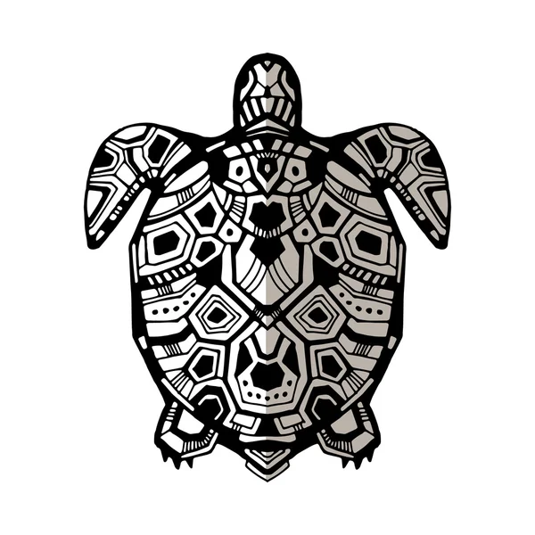 Zentangle grafische schildpad — Stockvector