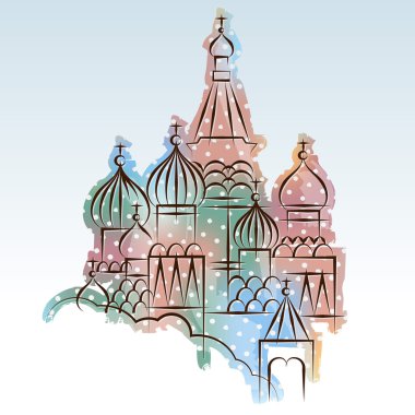 Moskova, Rusya 'daki St. Basil Katedrali.