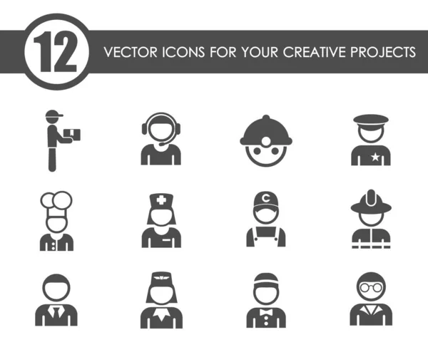 Vector de ocupación iconos — Vector de stock
