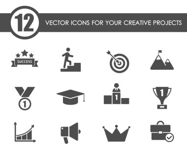 Web için başarı vektör simgeleri