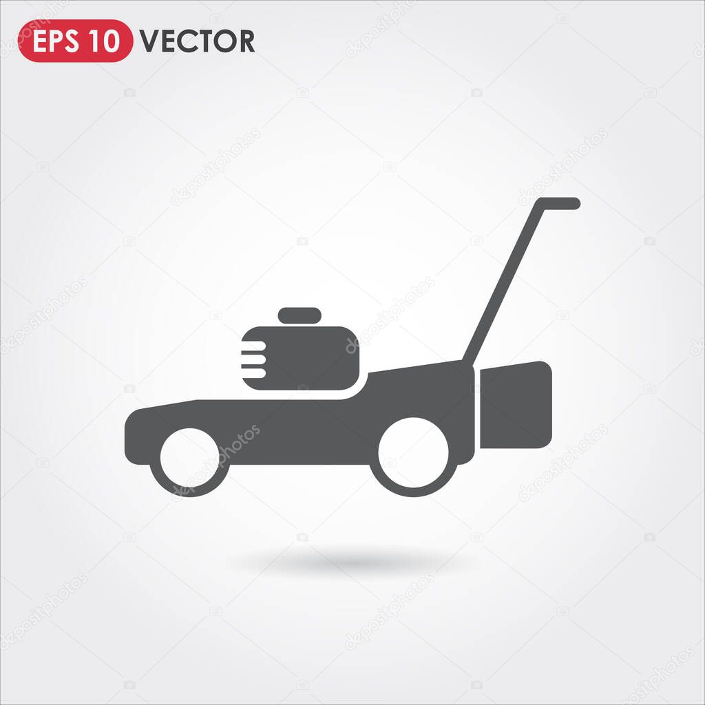 lawn mover single vector icon