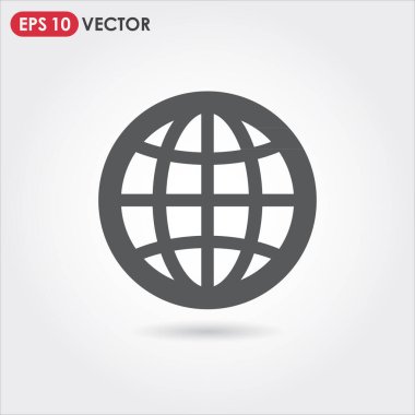 Gezegen Dünya tek vektör simgesi